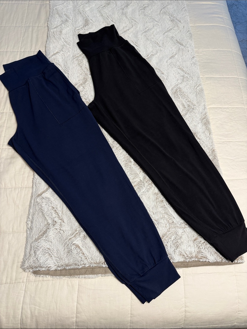 Athleta Navy and Black Salutation Jogger Pants M, 2 pairs